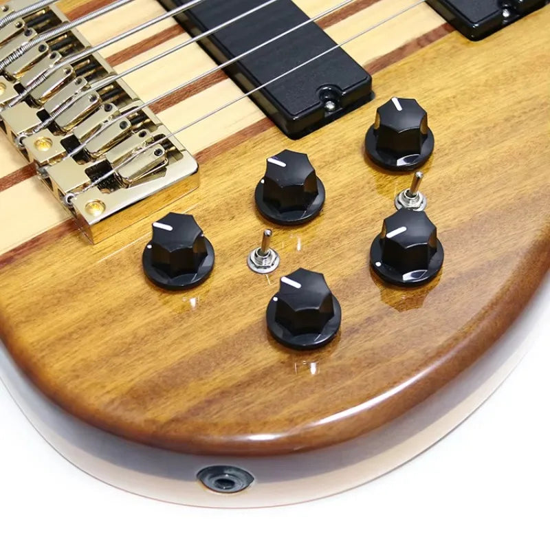 Oem Wholesale Price Chinese Neck Through Body Korea 6 Strings Professional Electric Bass Guitar