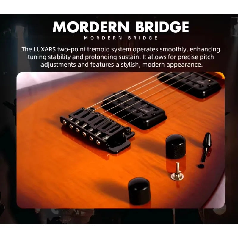 High Grade Poplar Body Roasted Maple Neck Fingerboard 24 Frets Round End Fret Guitar Electric
