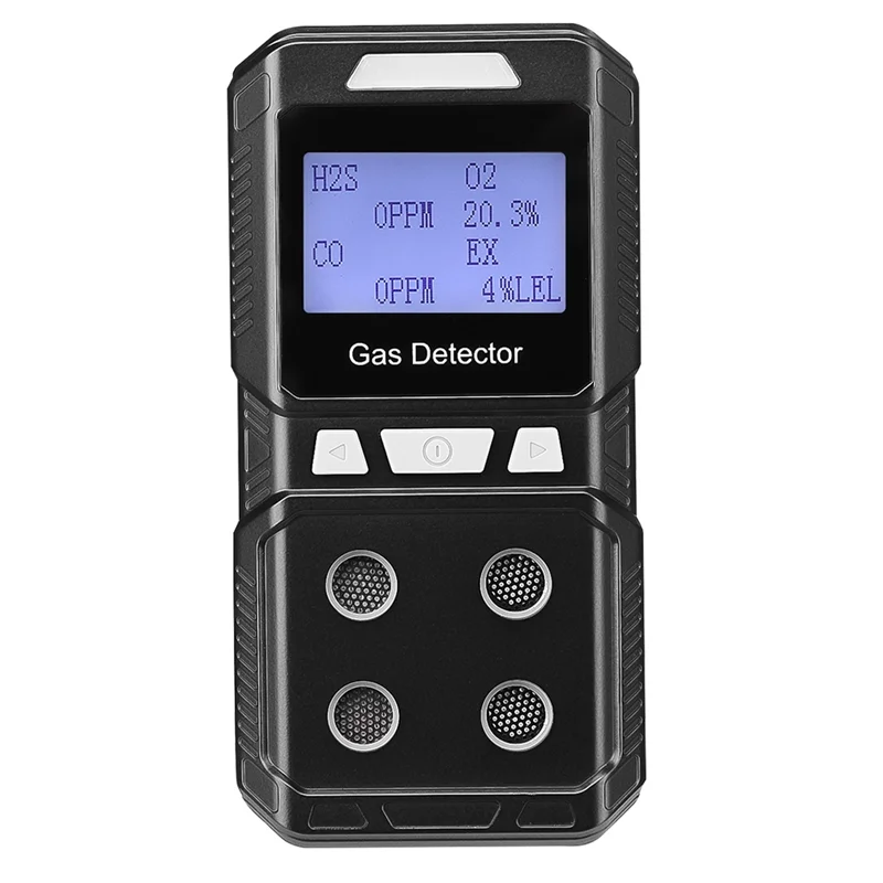 Best Pick Portable 4 Gas Detector Toxic And Combustible Gas Detector Analyzer High Precision EX O2 H2S CO US Plug