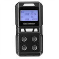 Best Pick Portable 4 Gas Detector Toxic And Combustible Gas Detector Analyzer High Precision EX O2 H2S CO US Plug