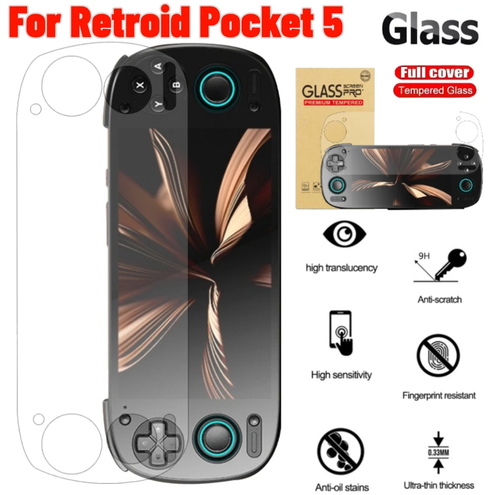 For Retroid Pocket 5 Tempered Glass Screen Protector 9H Anti-Scratch Protective Film for Pocket 5 Glass Films Gaming Accessories