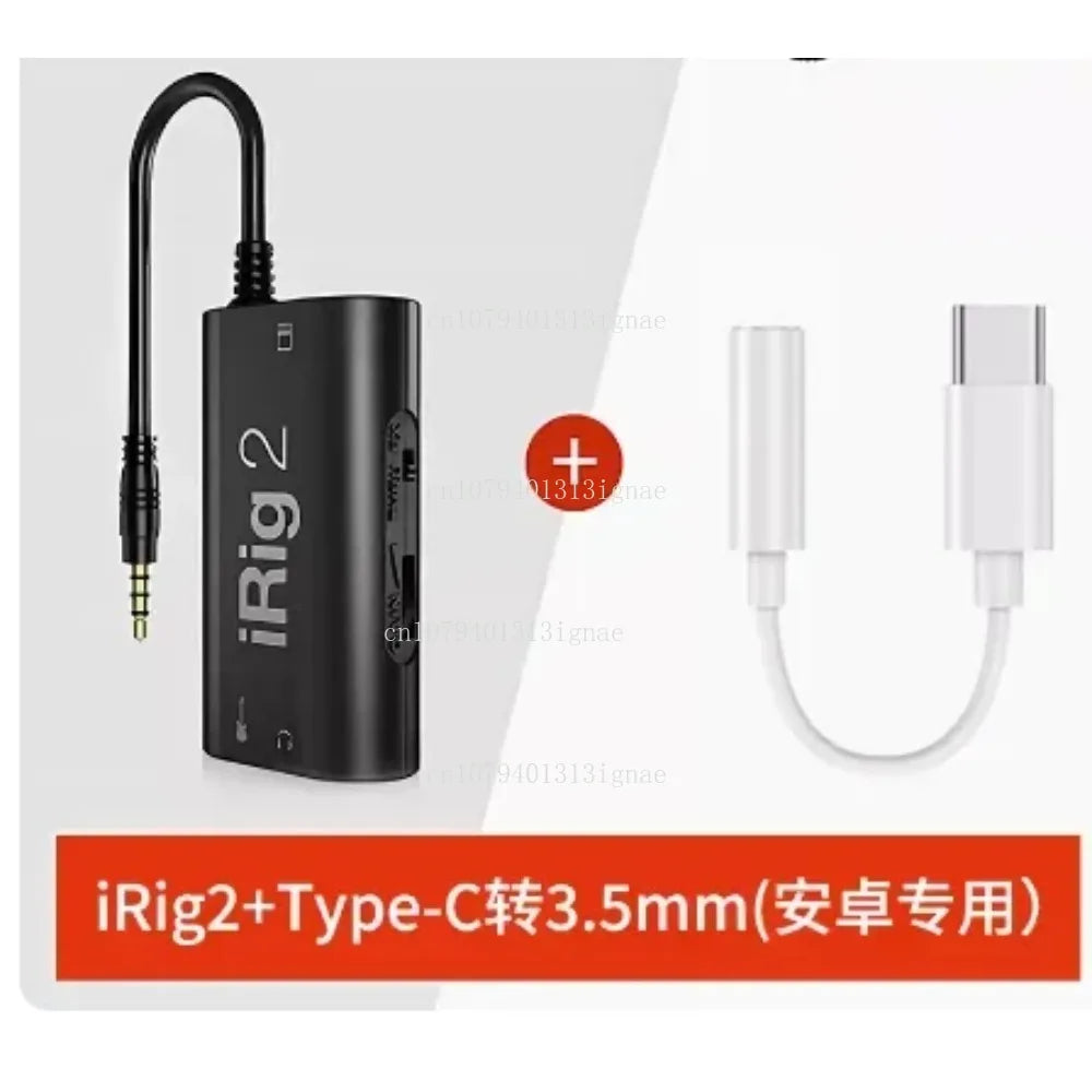 High-quality Electroacoustic  iRig2 HD2 Electric Guitar iOS Phone Audio Interface Recording