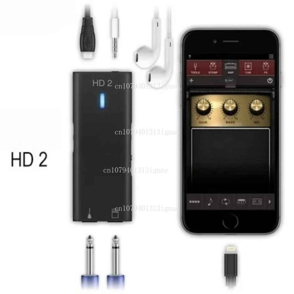 High-quality Electroacoustic  iRig2 HD2 Electric Guitar iOS Phone Audio Interface Recording