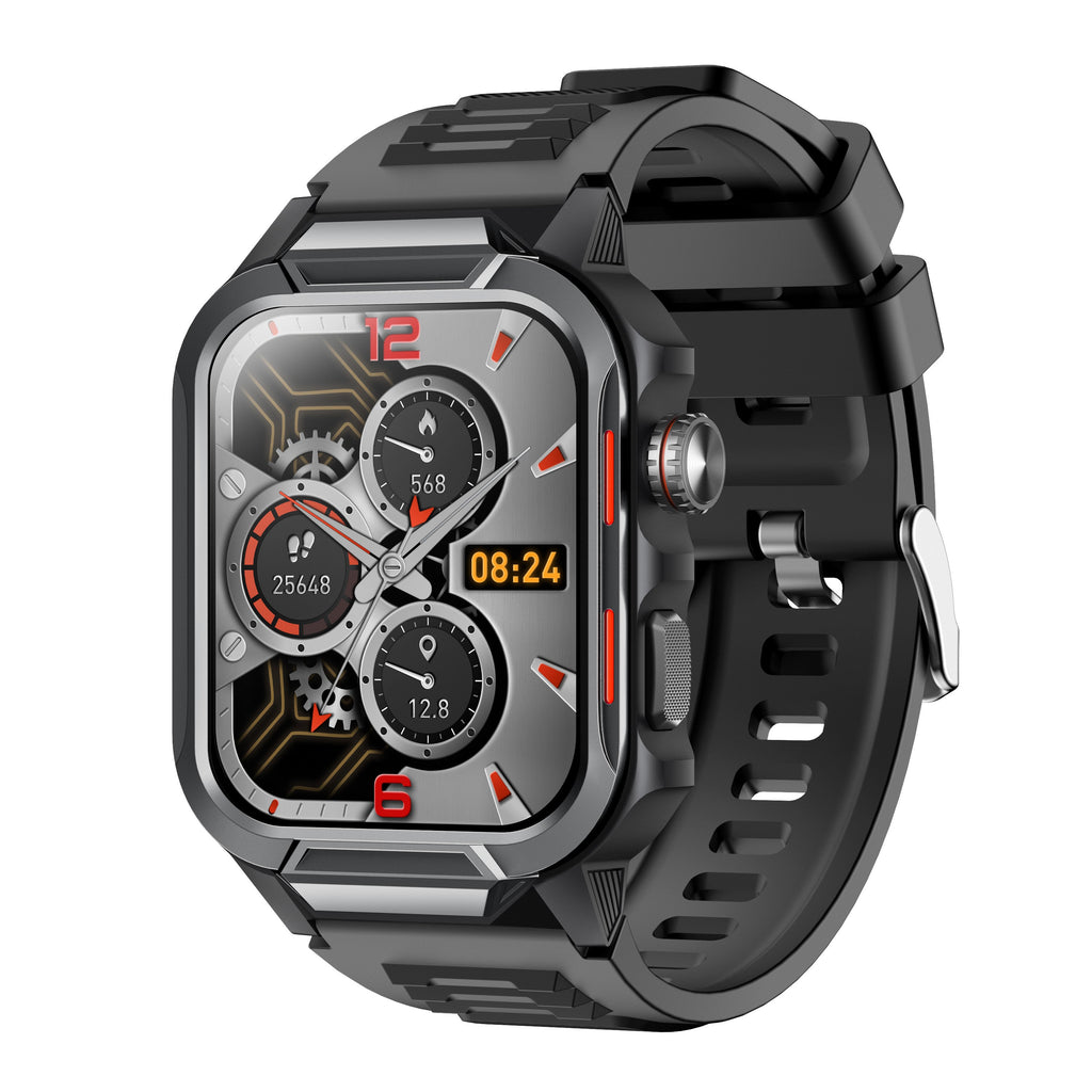 Rugged Smartwatch for Men 3ATM Waterproof Smartwatch 1.96 inch screen for Android and iOS Phones Fitness Tracker Watch with 100+ Sports Modes-5