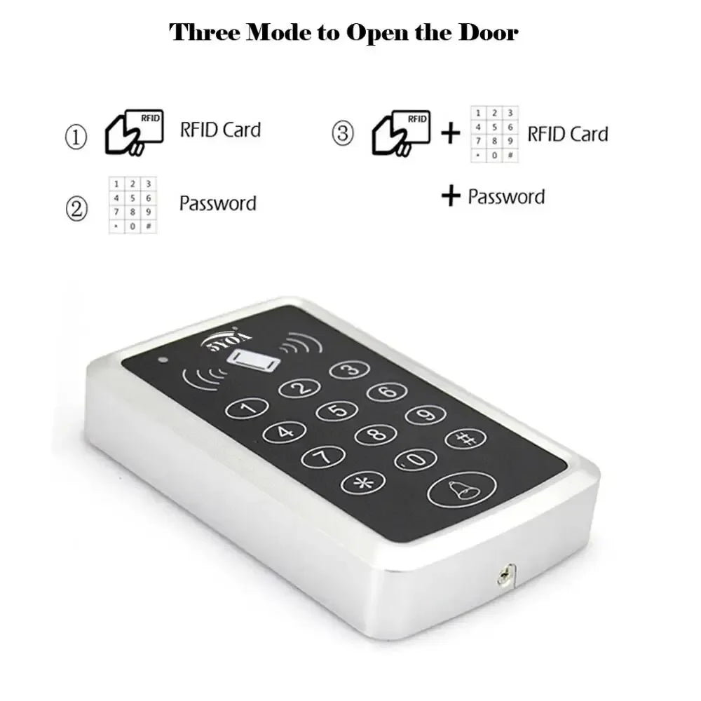 5YOA B03 RFID Keypad Access Control 125KHz EM Card Reader Door Lock Opener Keyboard Controller System for Security