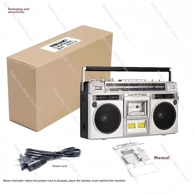 Tape machine Portable radio Cassette machine Bluetooth dual speaker stereo sound high power