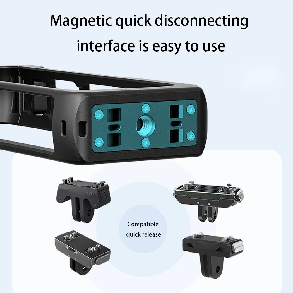 For Insta360 X4 Expansion Bracket Magnetic Quick Release Frame Cage Protective Case for Insta 360 X4 Action Camera Accessories