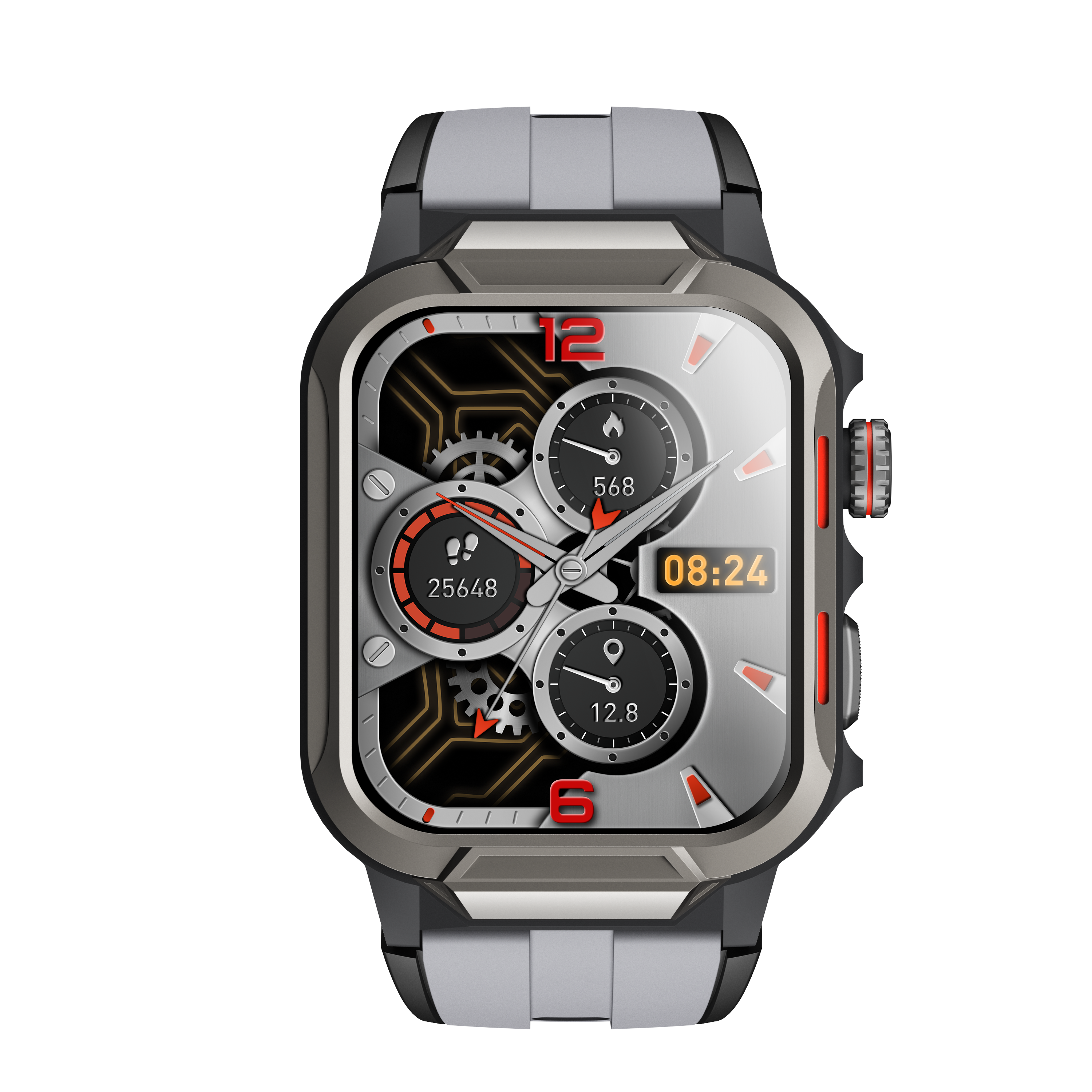 Rugged Smartwatch for Men 3ATM Waterproof Smartwatch 1.96 inch screen for Android and iOS Phones Fitness Tracker Watch with 100+ Sports Modes-1