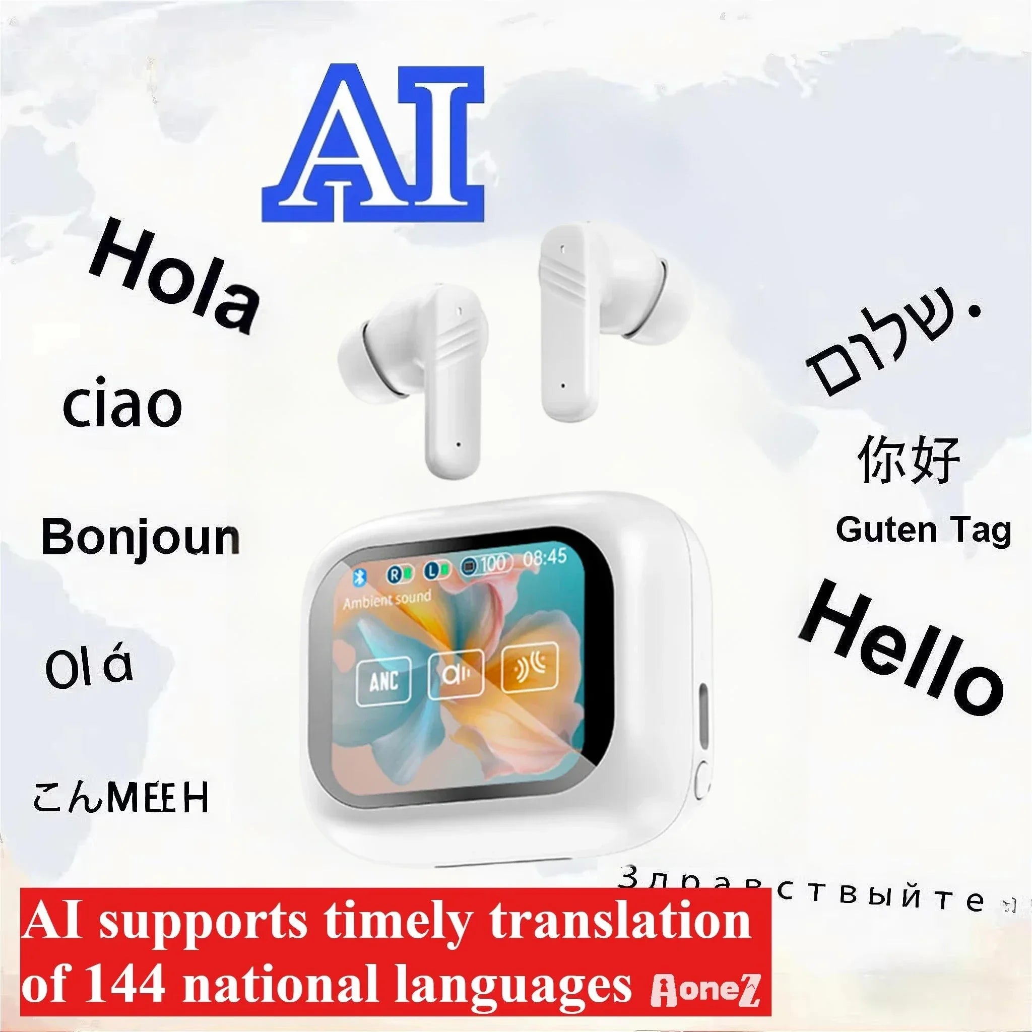 2026 NEW Professional ANC Earbuds AI Translator 100 Languages 40H Playtime One Tap Touch Control Flagship Noise Cancelling