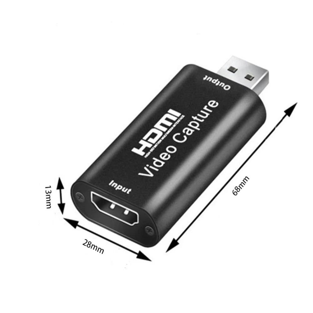 USB Audio Video Capture Card 4K 1080P HDMI-compatible USB 3.0 Record to DSLR Camcorder Action Cam for Gaming Streaming Teaching