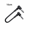 15cm/30cm Guitar Effects Pedal Cable Copper Core Flat Design Guitar Instrument Cable Surface Wire Right-angle Plug Cable