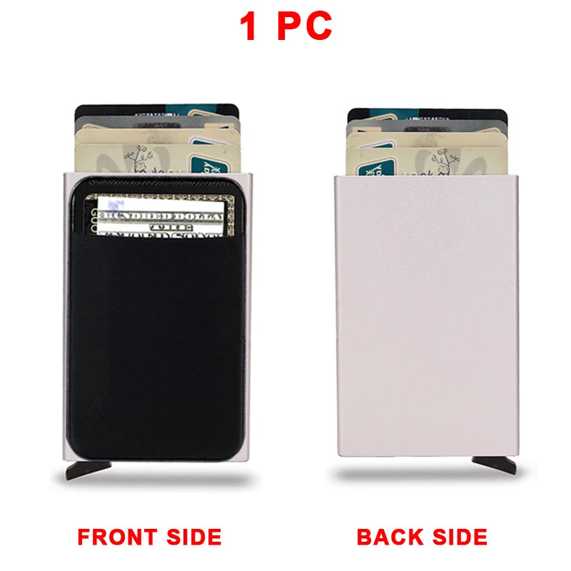 ID Bank Credit Card Holder Men's Wallet Anti Rfid Blocking Protected Magic Business Anti-theft Slim Thin Men Money CardHolder
