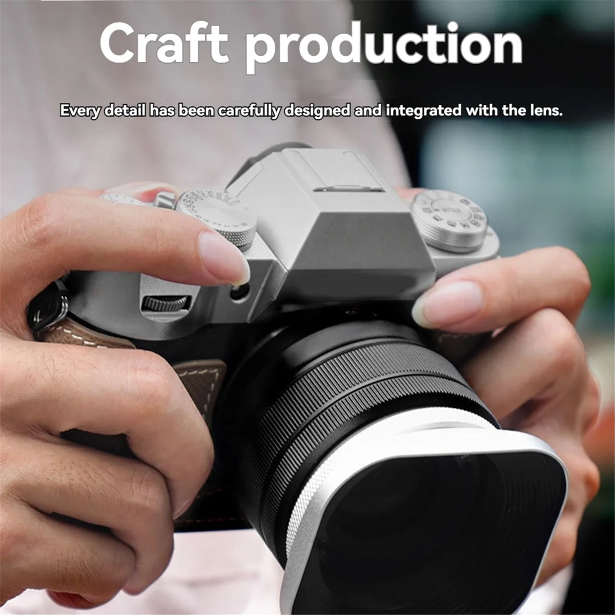 Hot sale Square Mirrorless Camera Lens Hood 52mm Lens Hood for DSLR Camera Photography Accessories