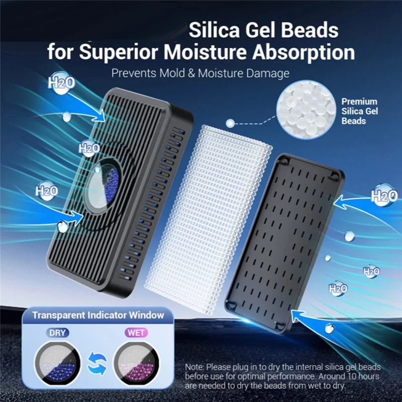 ELECT-Electronic Moisture Absorber For DSLR Microscopes Moisture-Proof Case Reusable Dehumidifier Card Camera Accessories