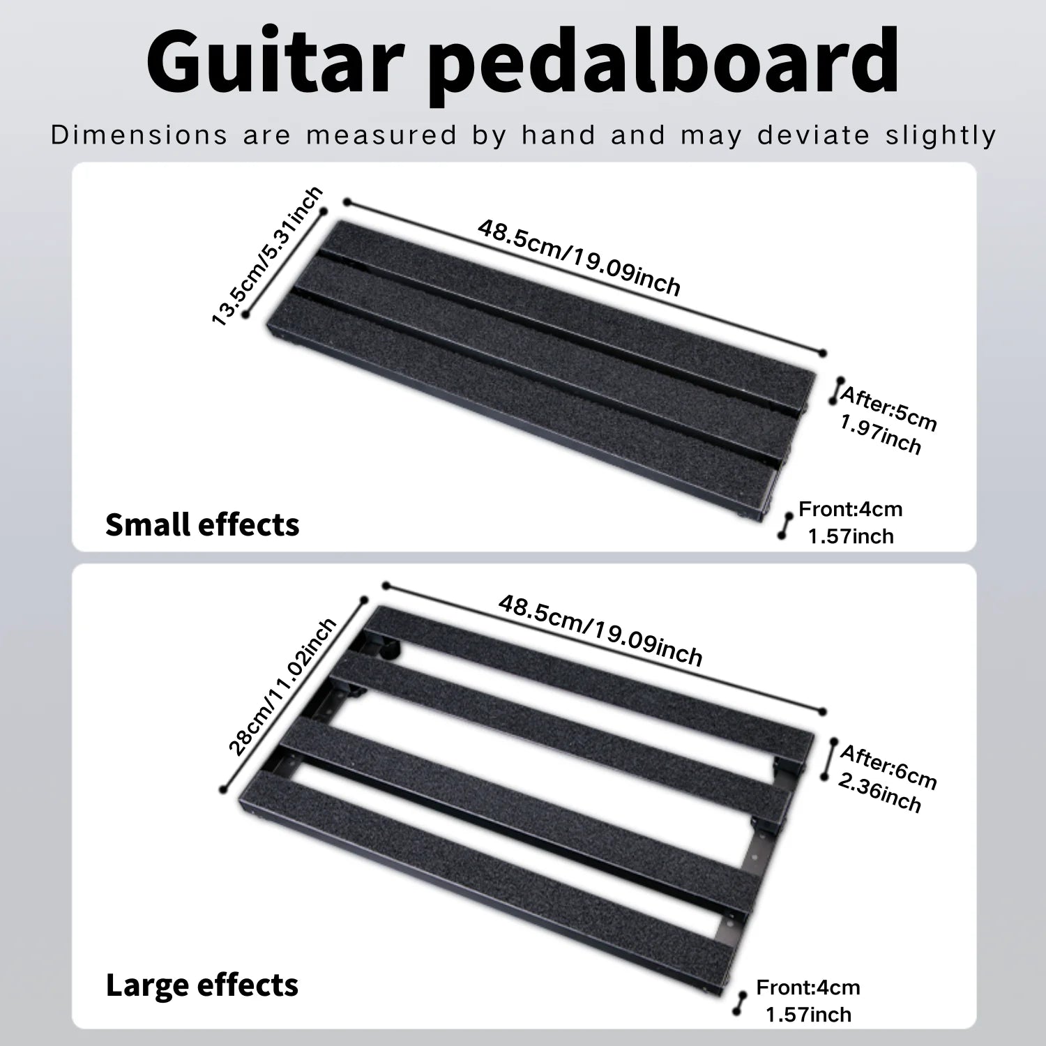 19inch guitar pedals with durable metal construction and lightweight 4row tilt design made of aerospace-grade aluminum