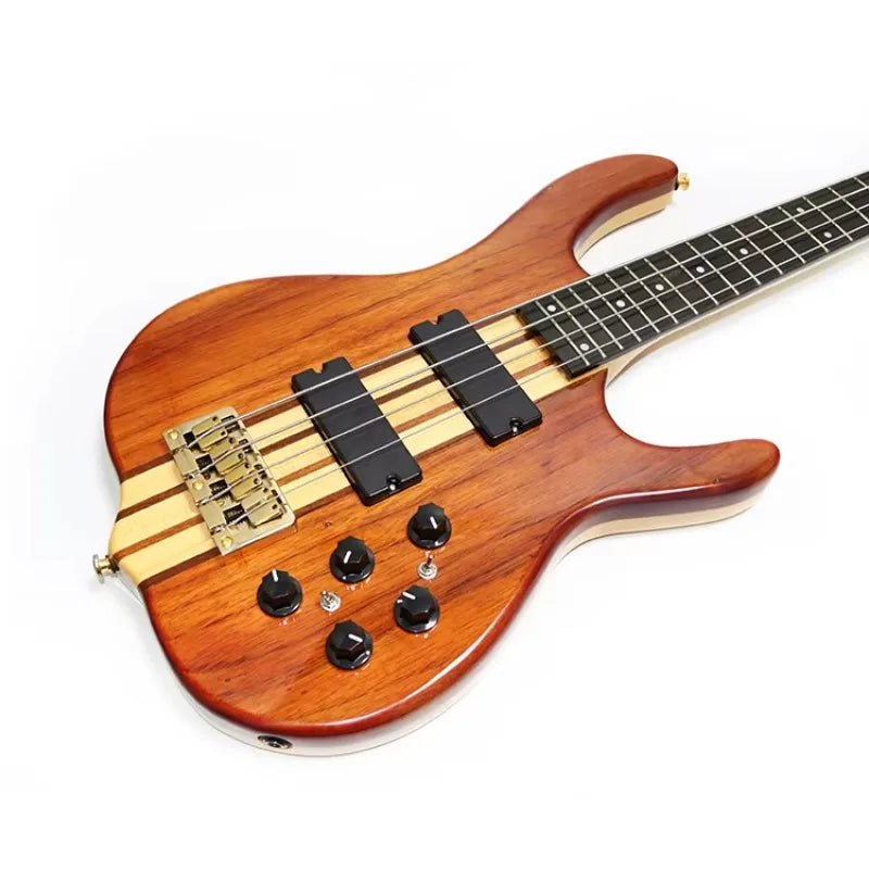 Custom logo 4/5/6 Strings 24 Frets High Grade Conjoined Neck Active Electric Bass Guitar
