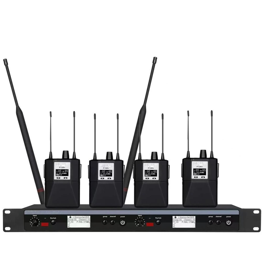In-Ear Monitor System Professional Wireless Stereo 2/4/6/8 Channel Multi-Bodypack Monitor, Band Stage Outdoor In-Ear Monitor