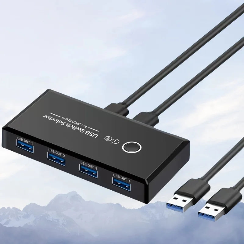 USB KVM Switch Adapter USB 3.0 Switcher 2 Input 4 Output USB Switch KVM Switcher Printer Sharer For Computer Keyboard