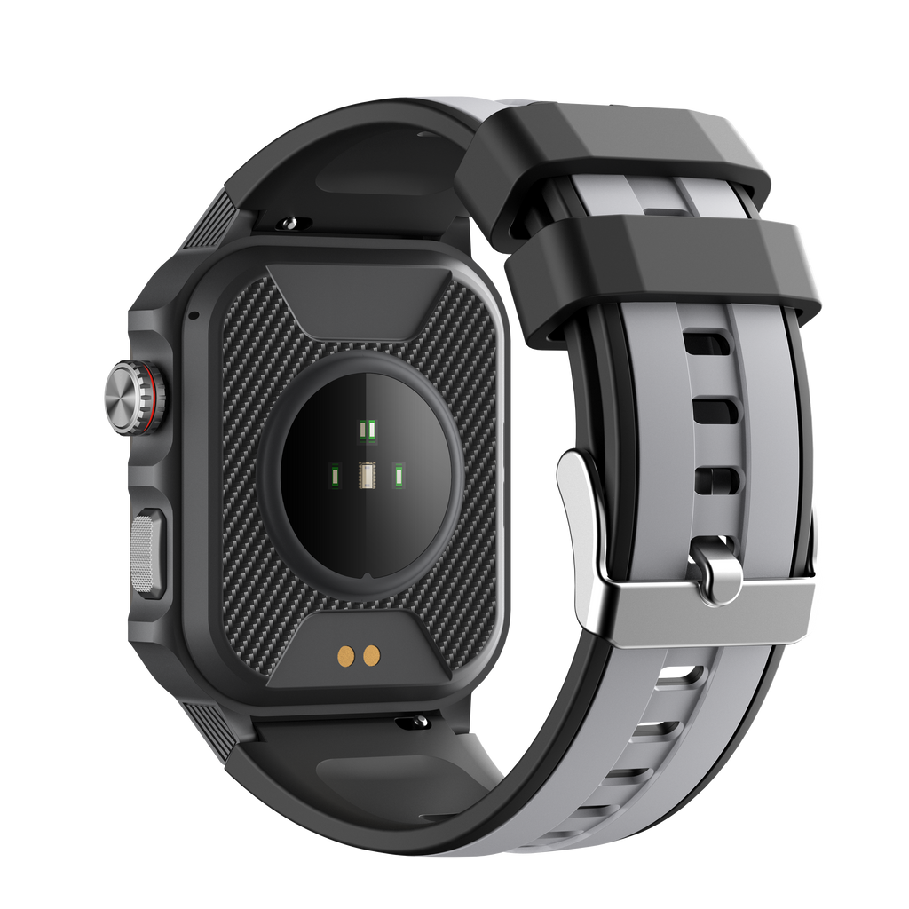 Rugged Smartwatch for Men 3ATM Waterproof Smartwatch 1.96 inch screen for Android and iOS Phones Fitness Tracker Watch with 100+ Sports Modes-2