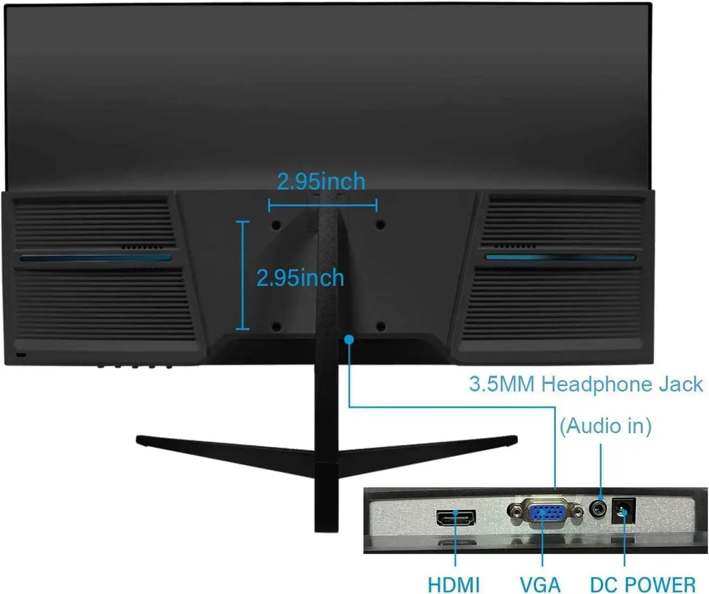 Security Camera Monitor Screen, 22 Inch 1080P Thin LED PC Monitor with Built in Speaker Compatible with CCTV Security DVR NVR