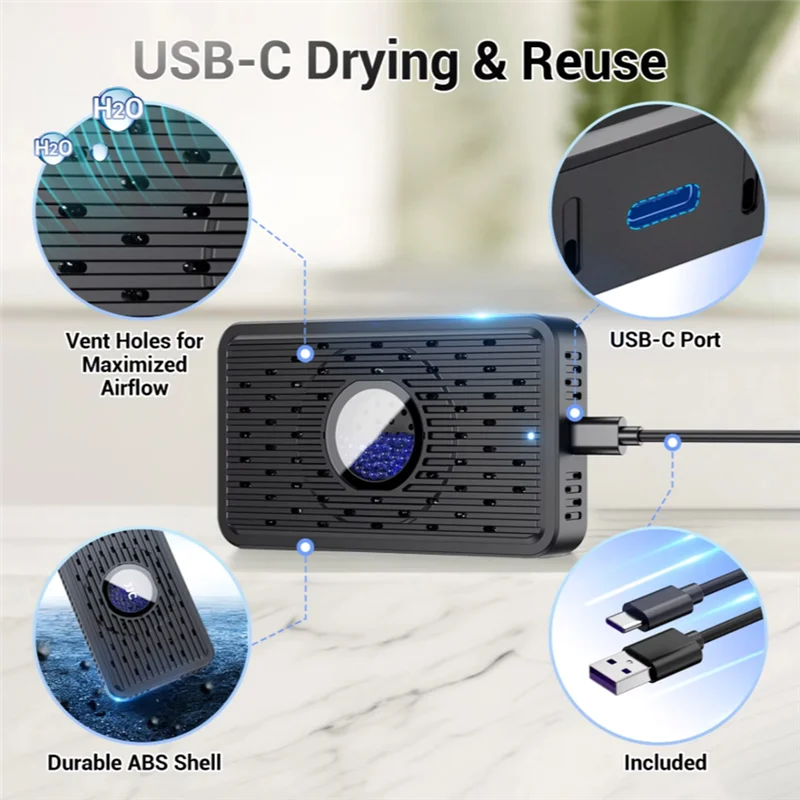 ELECT-Electronic Moisture Absorber For DSLR Microscopes Moisture-Proof Case Reusable Dehumidifier Card Camera Accessories