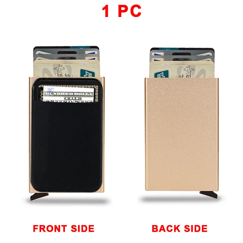 ID Bank Credit Card Holder Men's Wallet Anti Rfid Blocking Protected Magic Business Anti-theft Slim Thin Men Money CardHolder