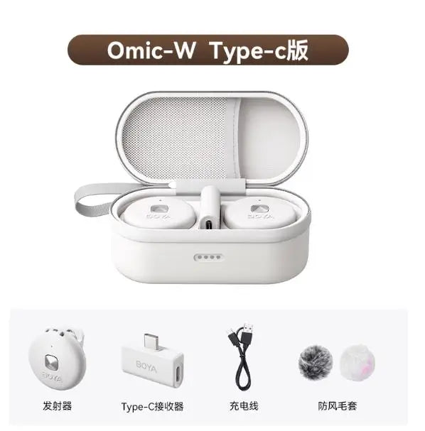 Intelligent Active Noise Reduction Button Wireless Lavalier Microphone Receiver And Recorder For Live Streaming