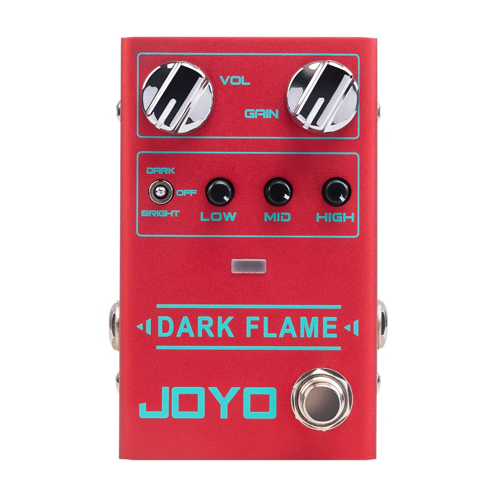 JOYO-R-17 DARK FLAME Distortion Pedal, High Gain Metal Effect, Multiple Tones, 3 Band EQ Pedal for Guitar, Riff Solo
