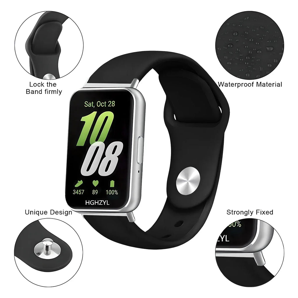 Soft Silicone Strap For Samsung Galaxy Fit 3 Smart Watch Sports Bracelet Watchband For Galaxy Fit3 Replacement Wrist Band Correa