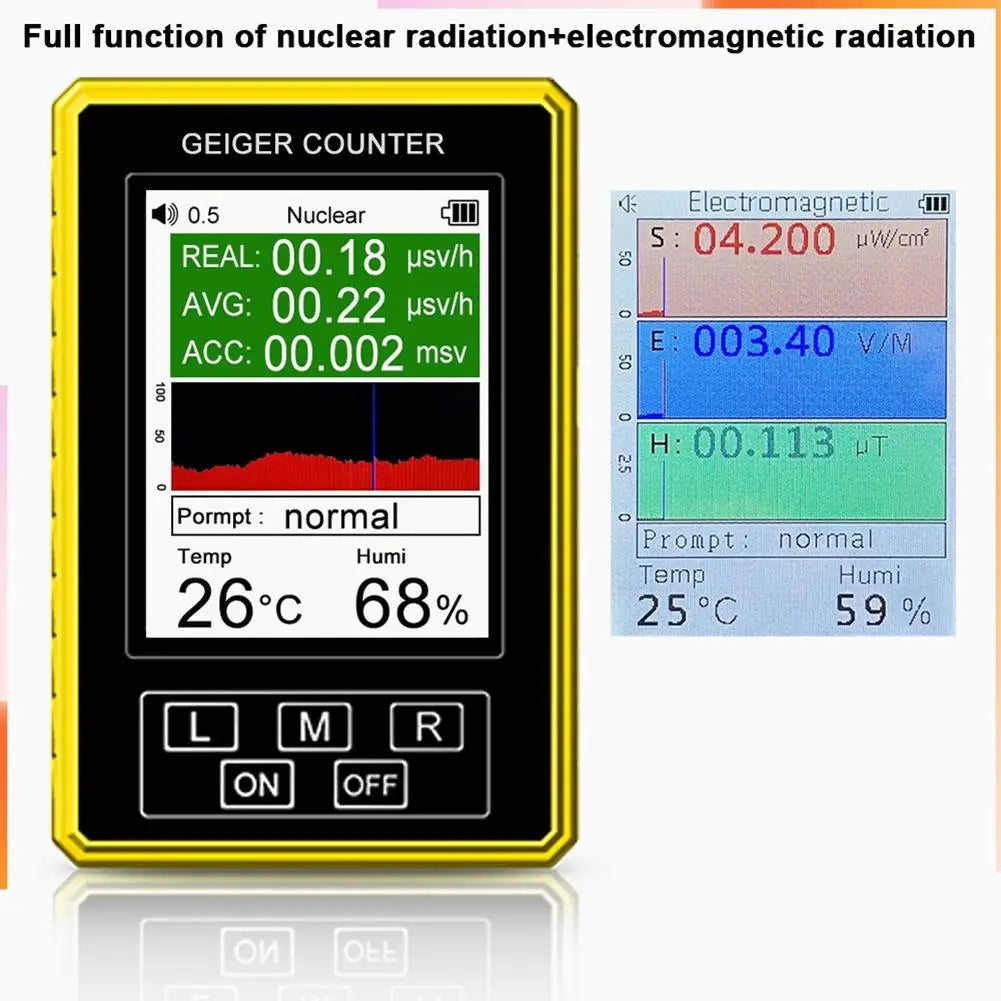 A92Z XR3 Pro Digital Nuclear Radiation Detector Geiger Counter Semi-Functional Dosimeter EMF Meter Βγ X-Ray Beta Gamma Tester