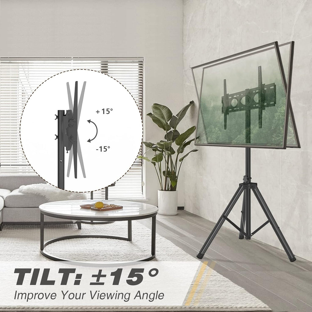 Tripod TV Stand For 23-75 Inch TVs Tilt 15 Degrees-2