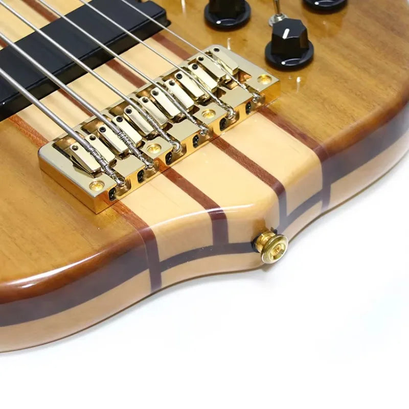 Oem Wholesale Price Chinese Neck Through Body Korea 6 Strings Professional Electric Bass Guitar