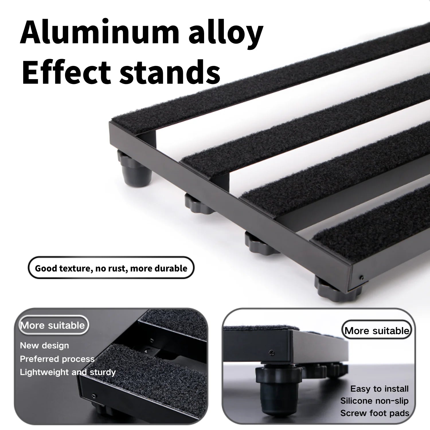 19inch guitar pedals with durable metal construction and lightweight 4row tilt design made of aerospace-grade aluminum