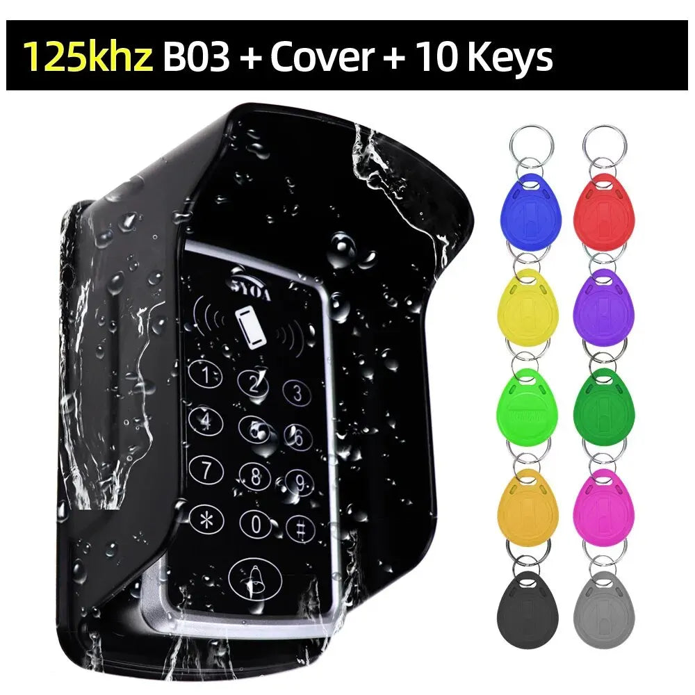 5YOA B03 RFID Keypad Access Control 125KHz EM Card Reader Door Lock Opener Keyboard Controller System for Security