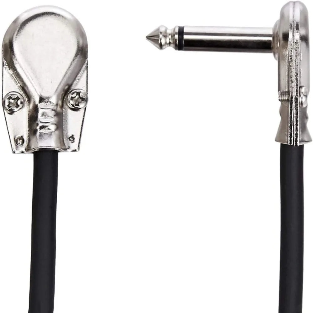 15cm/30cm Guitar Effects Pedal Cable Copper Core Flat Design Guitar Instrument Cable Surface Wire Right-angle Plug Cable