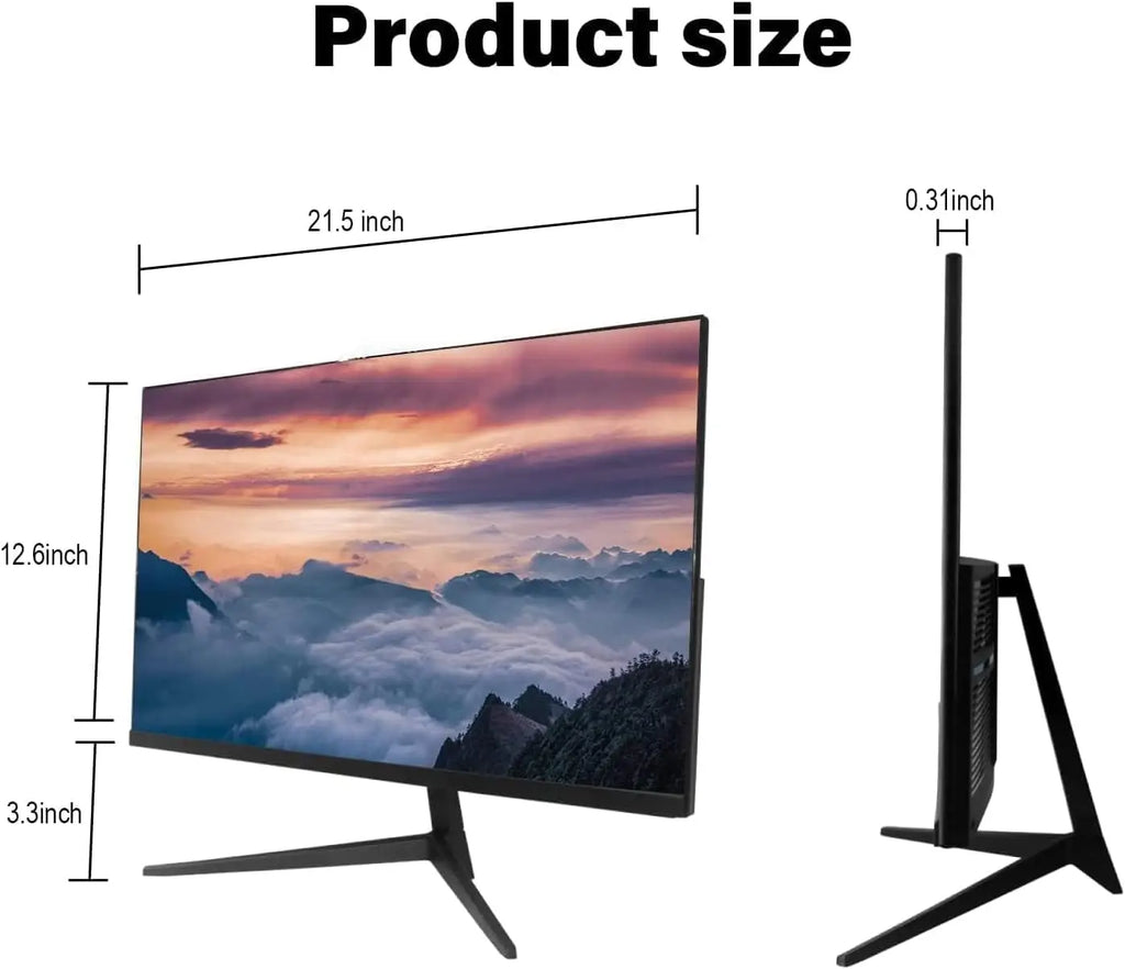Security Camera Monitor Screen, 22 Inch 1080P Thin LED PC Monitor with Built in Speaker Compatible with CCTV Security DVR NVR