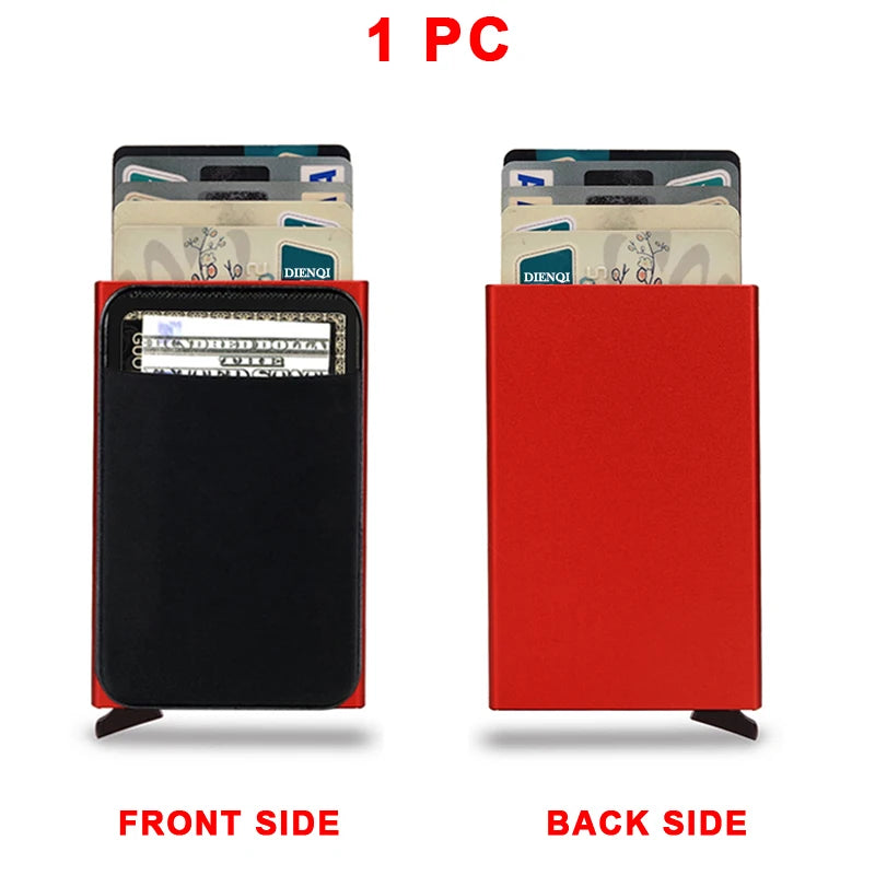 ID Bank Credit Card Holder Men's Wallet Anti Rfid Blocking Protected Magic Business Anti-theft Slim Thin Men Money CardHolder