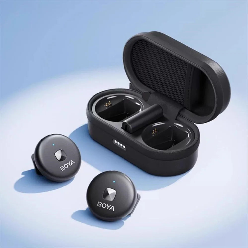 Intelligent Active Noise Reduction Button Wireless Lavalier Microphone Receiver And Recorder For Live Streaming
