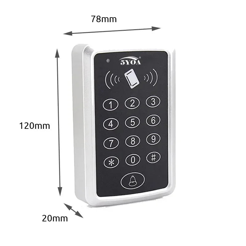 5YOA B03 RFID Keypad Access Control 125KHz EM Card Reader Door Lock Opener Keyboard Controller System for Security
