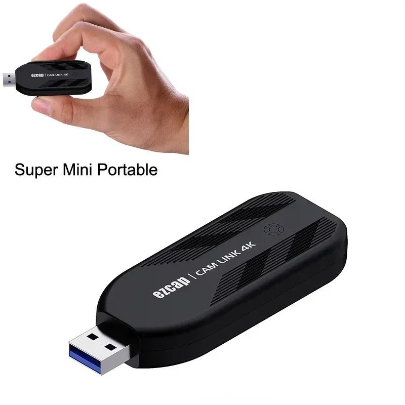 Ezcap331 1080p@120hz 4K@30hz USB 3.0 HDMI Video Capture Card Recorder for DSLR Camcorder Camera Laptop PC Live Streaming Record