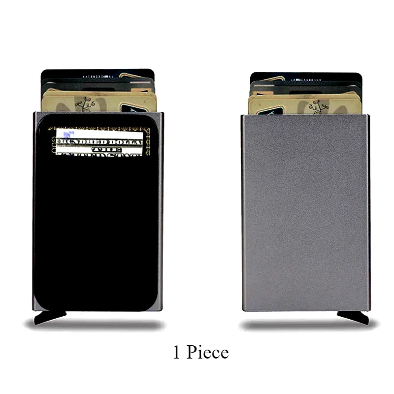 ID Bank Credit Card Holder Men's Wallet Anti Rfid Blocking Protected Magic Business Anti-theft Slim Thin Men Money CardHolder