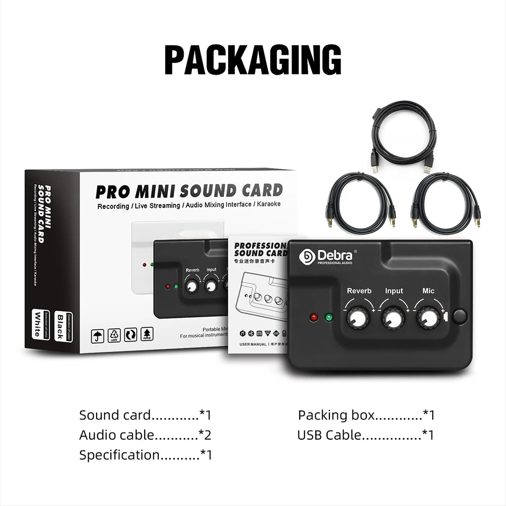K3000 PRO Directed Sound Card Echo Audio Mixer Interface External with Bluetooth DSP Reverb Effect for Mic Instrumentation