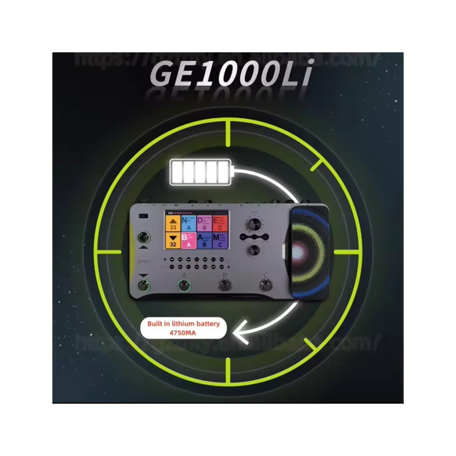 Hot sale Mooer Ge1000LI/GE-1000LI Amp Modeling Multi-effects Pedals Guitar Processor Electric Guitar Effects Pedal Multi Effect