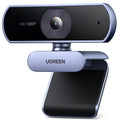 1080P HD Webcam Dual Mics Auto Light Correction Black-0