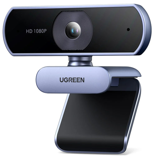 1080P HD Webcam Dual Mics Auto Light Correction Black-0