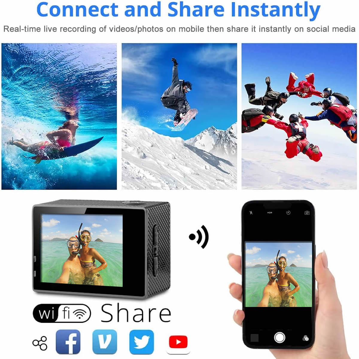 Action Camera 4K Waterproof-4