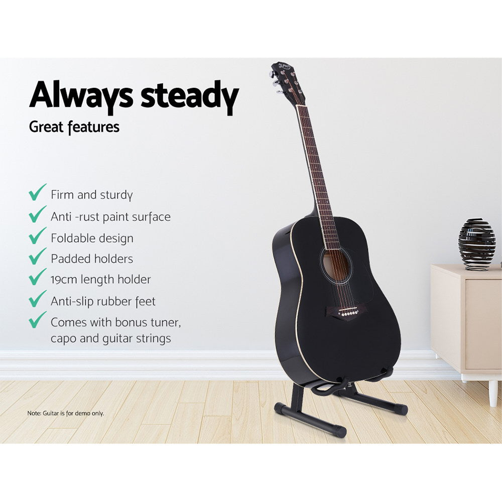 NNEDSZ Folding Acoustic Guitar Stand Bass Floor Rack Holder Accessories Pack-3
