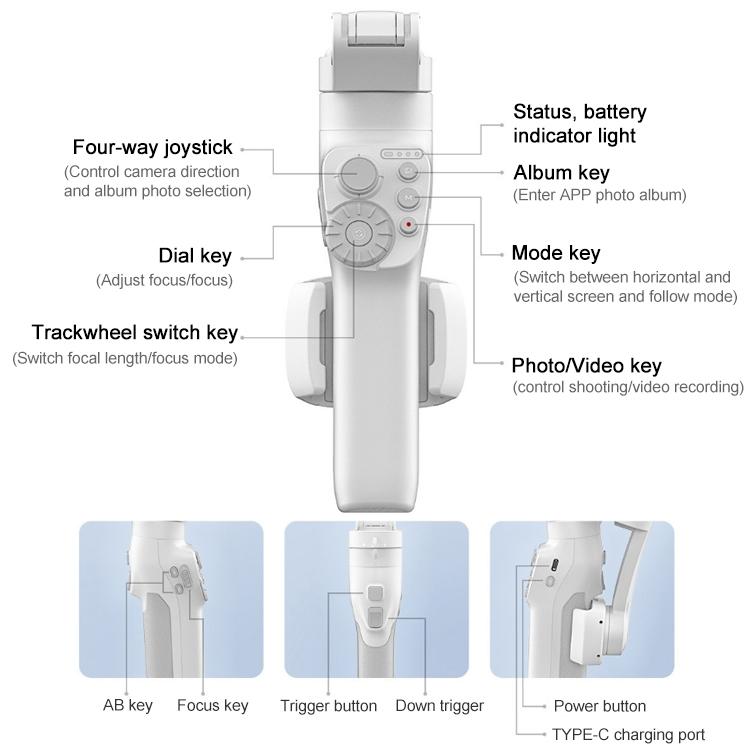 NNEIDS Vimble 3 Handheld Stabilizer - Three-Axis Gimbal With Anti-Shake Technology-1