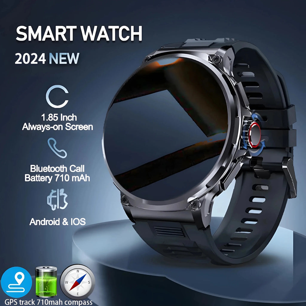 NNEOBA Smartwatch GPS Bluetooth Call Sports Fitness (Black)-2