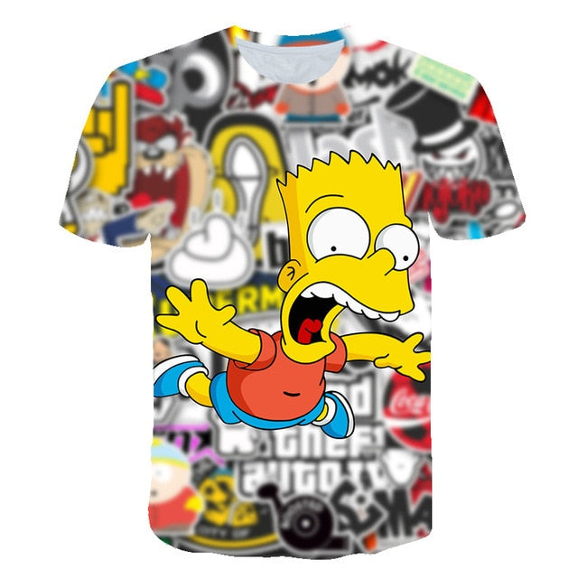 spongebob squarepants casual men's t-shirts, 3D printed t-shirts, casual cartoon fashion t-shirts, men and women-9